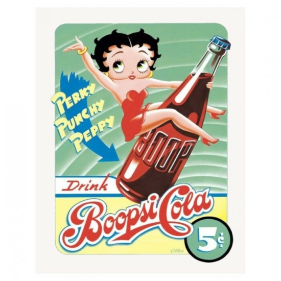 Enseigne Betty Boop en métal  /  Boopsie Cola