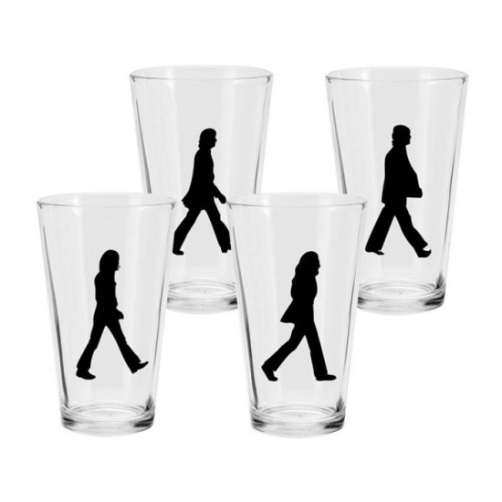 Ensemble Beatles de 4 verres / Abbey Road