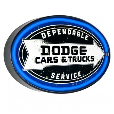 Enseigne Dodge Ovale au néon DEL