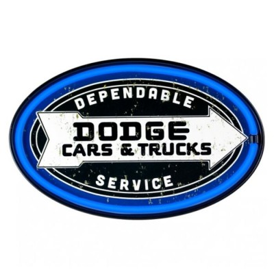 Enseigne Dodge Ovale au néon DEL