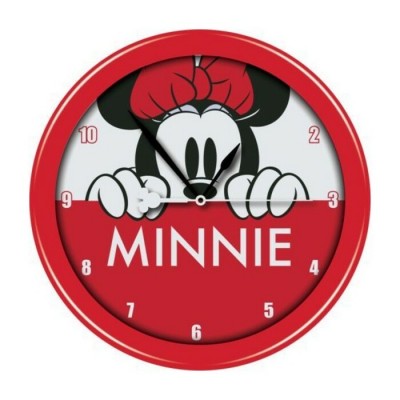 Horloge Minnie Mouse murale en plastique de 9,5