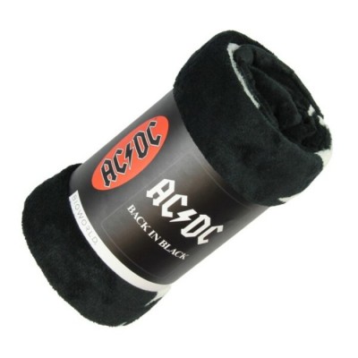 Jeté AC/DC en peluche  Back In Black de 46'' X 60''