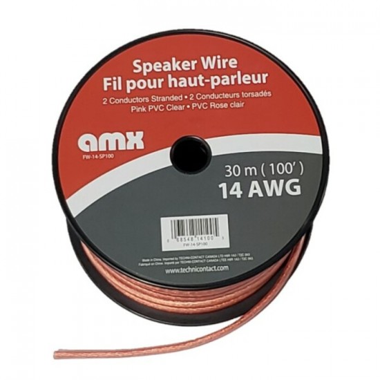Câble pour haut-parleur 14 AWG (100' / 30m)