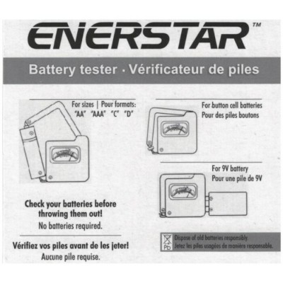 Vérificateur de piles Enerstar BT-416