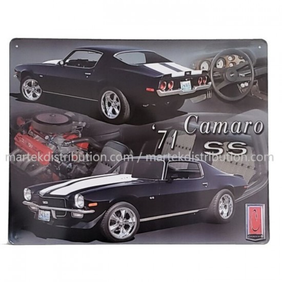 Enseigne Camaro SS 1971 en métal