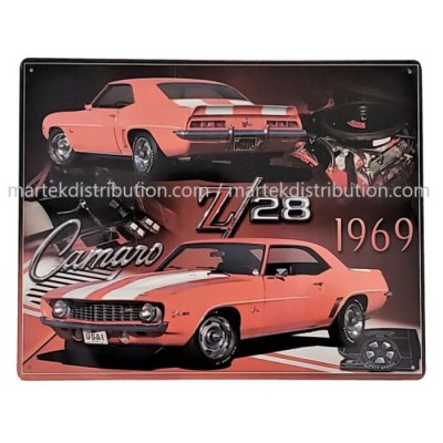 Enseigne Camaro Z/28 1969 en Métal