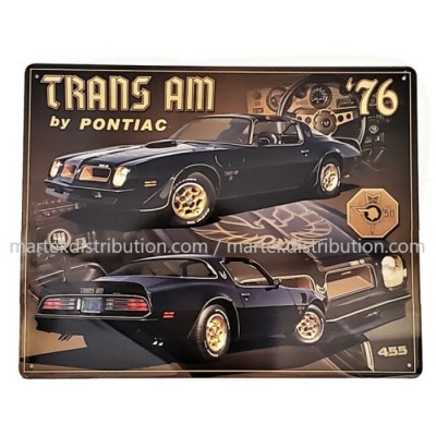 Enseigne Pontiac Trans Am 1976 en Métal