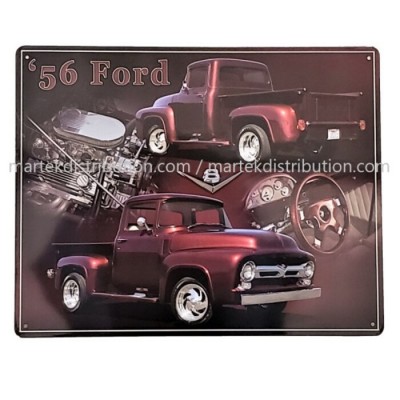 Enseigne Ford V8 Pickup 1956 en Métal