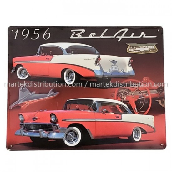 Enseigne Chevrolet Belair 1956 en Métal