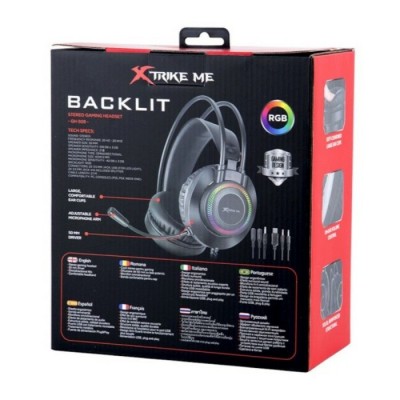 Casque de jeu stéréo rétroéclairé Xtrike Me GH-509
