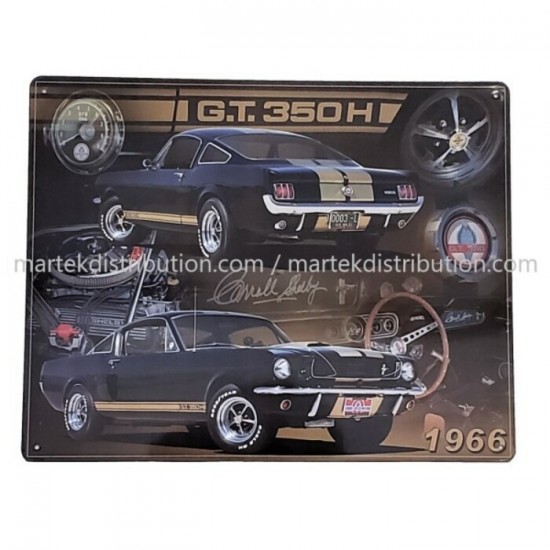 Enseigne Mustang Shelby GT350H 1966 en Métal