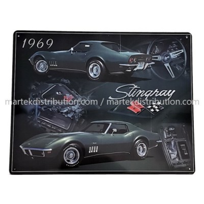 Enseigne Chevrolet Corvette Stingray 1969 en...