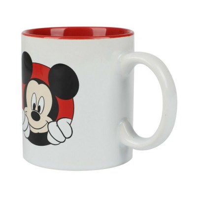 Tasse Mickey Mouse 16oz en céramique rouge et blanche