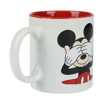 Tasse Mickey Mouse 16oz en céramique rouge et blanche