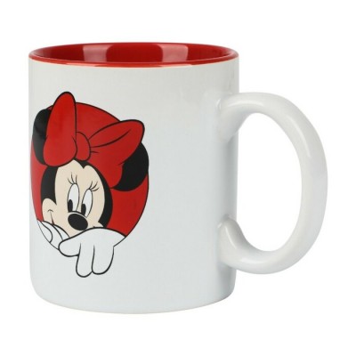Tasse Minnie Mouse 16oz en céramique rouge et blanche