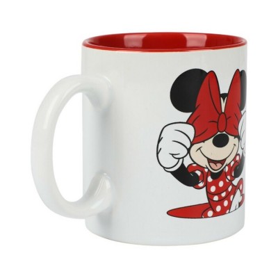 Tasse Minnie Mouse 16oz en céramique rouge et blanche