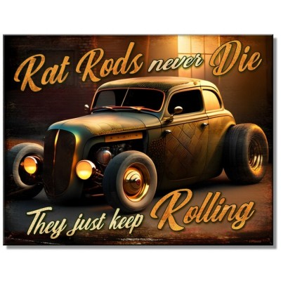 Enseigne RAT RODS en métal