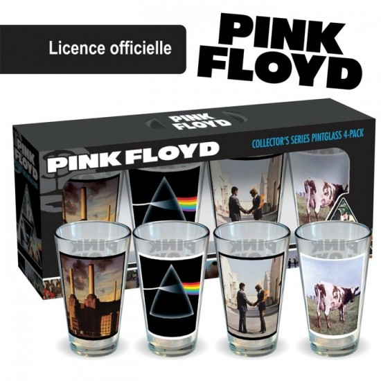 Ensemble PINK FLOYD de 4 verres de 16oz / Couvertures d'album