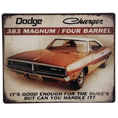 Enseigne Dodge Charger en métal / 383 Magnum