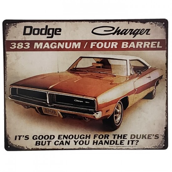 Enseigne Dodge Charger en métal / 383 Magnum