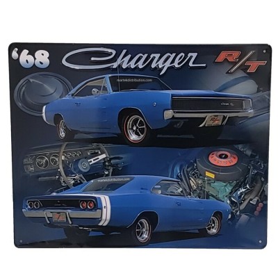 Enseigne Dodge Charger R/T 1968 en Métal