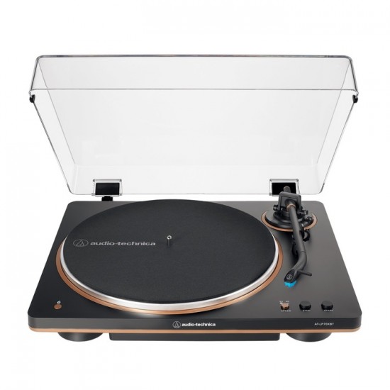 Table tournante à entraînement par courroie sans fil entièrement automatique AT-LP70XBT-BZ d'Audio-Technica