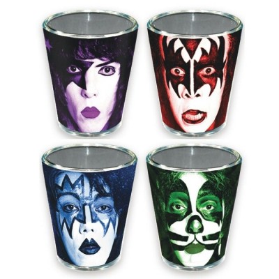 Ensemble de 4 Mini-Verres KISS (Shooter 1,5 oz)