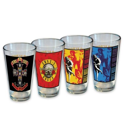 Ensemble Guns N' Roses de 4 verres de 16oz / Couvertures d'album