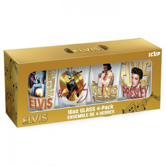 Ensemble Elvis Presley de 4 verres de 16oz