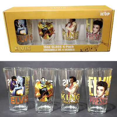 Ensemble Elvis Presley de 4 verres de 16oz