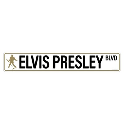 Enseigne Elvis Presley 36''x6'' en métal embossé