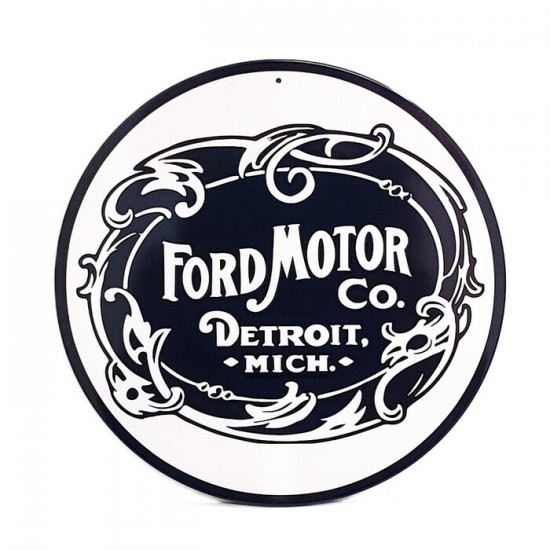 Enseigne Ford Ronde 12" en métal / Ford Motor Co.