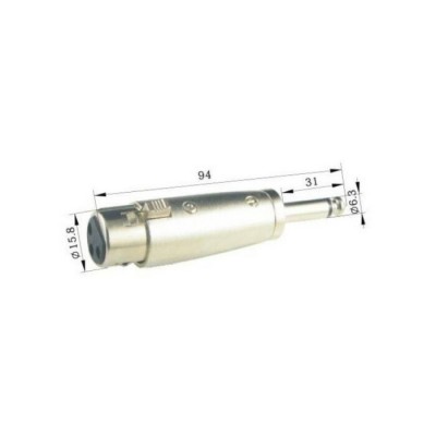 Adaptateur XLR femelle à 1/4 (6,3mm) mâle