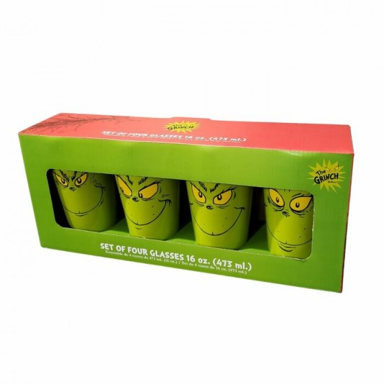 Ensemble Le Grinch de 4 verres / Dr. Seuss Le Grincheux 