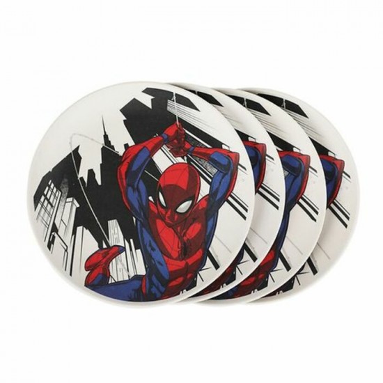 Spider-Man Lot de 4 assiettes en bambou