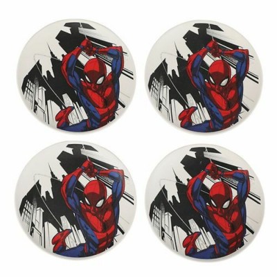 Spider-Man Lot de 4 assiettes en bambou