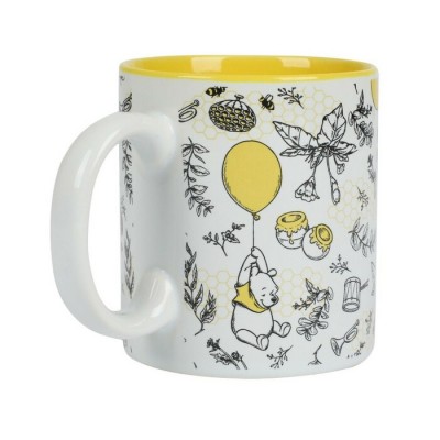 Tasse Winnie The Pooh 16oz en céramique avec nid d'abeille et feuilles