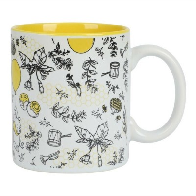 Tasse Winnie The Pooh 16oz en céramique avec nid d'abeille et feuilles