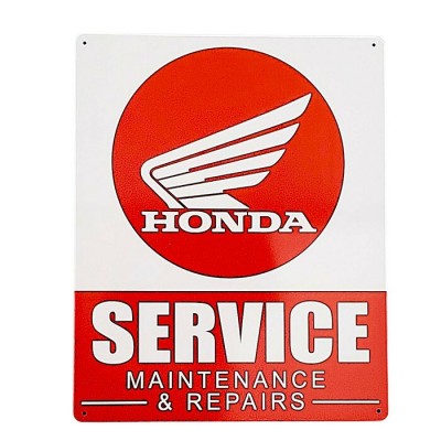 Enseigne HONDA en métal Service