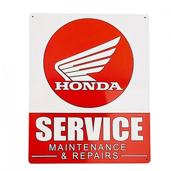 Enseigne HONDA en métal Service