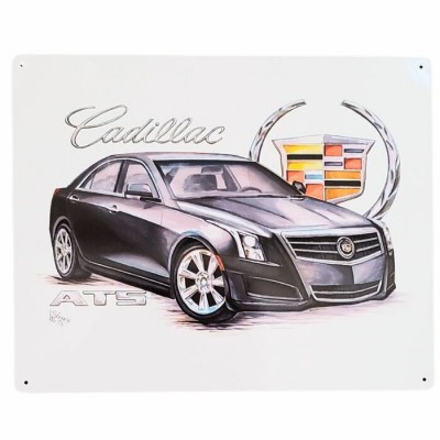 Enseigne CADILLAC en métal ATS
