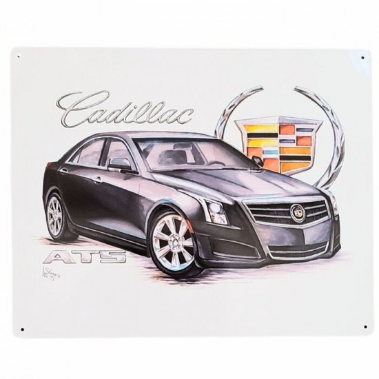 Enseigne CADILLAC en métal ATS