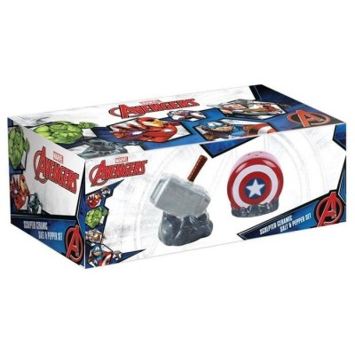Ensemble MARVEL sel et poivre en céramique, Captain America et Thor