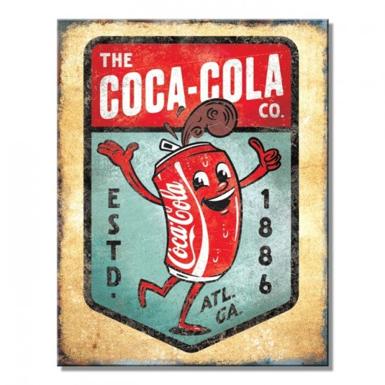 Enseigne Coca-Cola en métal / La canette dansante "Dancing Can"
