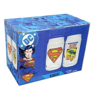 Ensemble Superman de 2 verres de 16oz