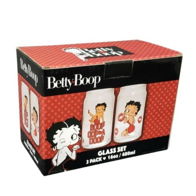Ensemble Betty Boop de 2 verres de 16oz