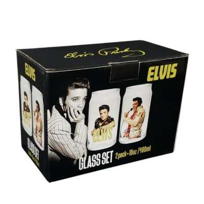 Ensemble Elvis Presley de 2 verres de 16oz