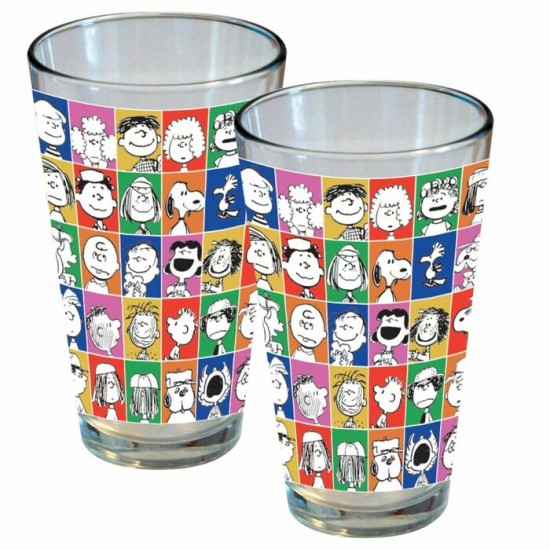 Ensemble Charlie Brown (Peanuts) de 2 verres Édition 75e anniversaire