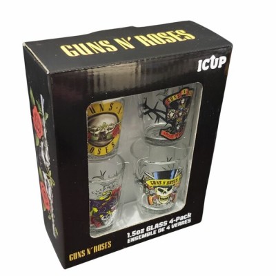 Ensemble de 4 mini-verres de GUNS N' ROSES...