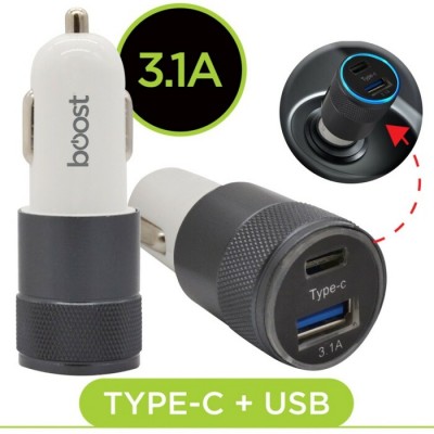 Chargeur de voiture double port USB-A & USB-C –...